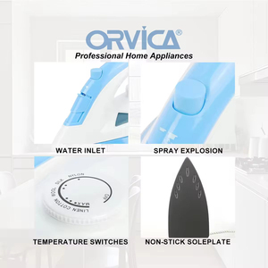 Plancha de Vapor Mini Micro Pequeña para Uso Doméstico y Hotelero, Plancha de Mano Antiadherente con Revestimiento de Teflón, Enchufe Europeo - Product Image 4