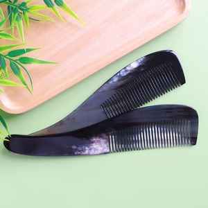 Peine para el cabello hecho a mano con cuerno de búfalo, con dientes pulidos y suaves, que es delicado con el cuero cabelludo, reduce el encrespamiento del cabello y promueve la fuerza del cabello. - Product Image 2