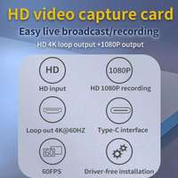 Carte de capture vidéo USB2.0 HDMI HD33 4K30, entrée 1080P60, enregistrement avec sortie HDMI, entrée ligne 3,5 mm pour diffusion en direct