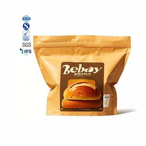 <b>Plastic</b> Zip Lock <b>Bag</b> Custom 450g Large Loaf Hot Chicken Sliced Bread <b>Bags</b> with Handle <b>Resealable</b> Packing - Product Image 2