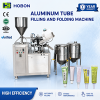 Machine de remplissage et de pliage entièrement automatique pour tubes de crème liquide cosmétique Hebo