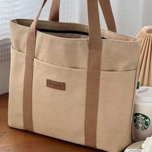 <span class=keywords><strong>Bolsa</strong></span> <span class=keywords><strong>de</strong></span> Lona Gruesa <span class=keywords><strong>de</strong></span> Diseño Original Estilo Japonés, Bolso <span class=keywords><strong>de</strong></span> Hombro Simple y Versátil para Estudiantes y Uso Diario - Product Image 2