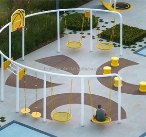 Vui chơi giải trí theo chủ đề công viên trò chơi trẻ em Người lớn đa chức năng đồ chơi chơi sân chơi ngoài trời nhựa đu Bộ cho doanh số bán hàng - Product Image 1