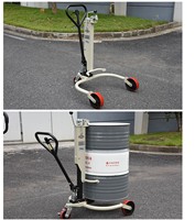 Nouveau camion à tambour hydraulique manuel de 0,35 tonne avec chariot pour la manutention et l'utilisation du chariot élévateur