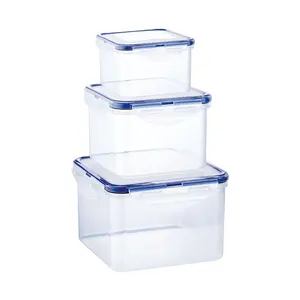 高品质PP塑料透明保鲜盒厨房食品密封储物盒，带盖塑料