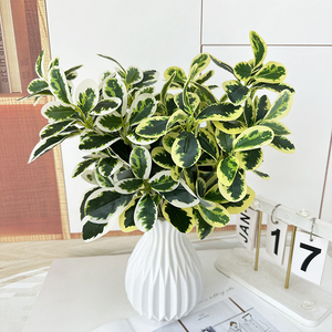 Foglie Artificiali di Seta ad Alta Simulazione, 7 Rami, Foglia Verde Phoenix per Decorazione Floreale e d'Interni - Product Image 5