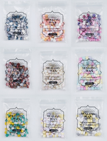 Kit de 100 sacs Ziploc transparents en plastique de 35g avec sceau de cire, perles et petit rangement pour usage bureautique