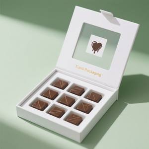 Boîte cadeau rigide en papier pour chocolat avec insert en plastique, impression numérique personnalisée avec votre logo, en forme de cœur, pour la Saint-<span class=keywords><strong>Valentin</strong></span> - Product Image 2