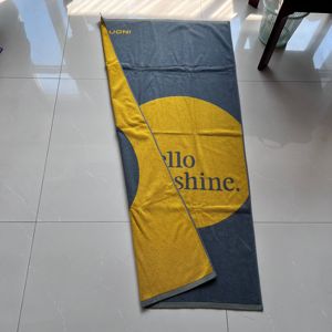 Toalla de <span class=keywords><strong>playa</strong></span> Jacquard teñida con hilo de algodón 100% de alta calidad Toalla de <span class=keywords><strong>playa</strong></span> suave de absorción de algodón con logotipo personalizado - Product Image 4