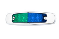 Feux latéraux à LED pour camion, avec cadre chromé, double couleur, clignotants, pour camion tout-terrain, remorque