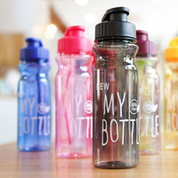 600ML Couleur Transparent Portable Pet Bouteilles D'eau Sport Bouteille D'eau D'été Droite Boisson Espace Froid Bouilloire Bouteilles En Plastique