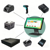 Sistem POS Tablet All-in-One 10,1 Inci dengan Putaran 360 Derajat °   Solusi POS All-in-One dengan Stand Putar dan Printer Magnetik
