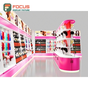 Comptoir de présentation de perruques haut de gamme avec vitrine en verre, tiroir et étagère intégrée pour magasin de coiffure - Product Image 6