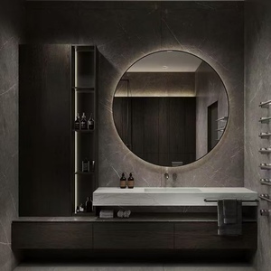 BALOM Italian Luxury Style Bathroom Cabinet Wood MDF Plywood Melamine Vanity with Smart Mirror Ready to Assemble OEM - Product Image 4