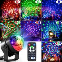 Lumières de fête en plastique activées par le son, télécommande, éclairage DJ, boule disco, lampe stroboscopique, 7 modes, design éclectique, marque personnalisée