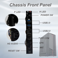 Câble de panneau avant USB double USB 3.0 et USB 2.0 câble d'extension de connexion de carte mère fil d'extension de sortie d'entrée Audio pour boîtier PC