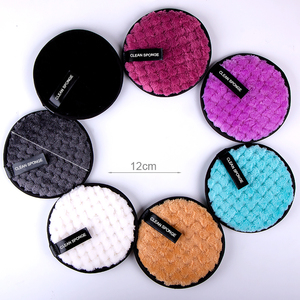 Coussinets faciaux lavables pour le visage, étiquette privée, en microfibre, personnalisés, carrés et ronds, en tissu, nouveau, - Product Image 3