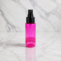 Flacon pulvérisateur rond rechargeable en PET de 30 ml et 50 ml avec bouchon à vis pour parfum et liquides, idéal pour les voyages