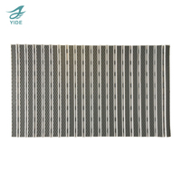 YIDE – ensemble de tapis de bain gris en PVC 3D, couleur personnalisée, solide, antidérapant, violet