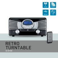 Tourne-disque en vinyle Lecteur de cassettes MP3 Radio AM FM CD avec haut-parleurs stéréo intégrés