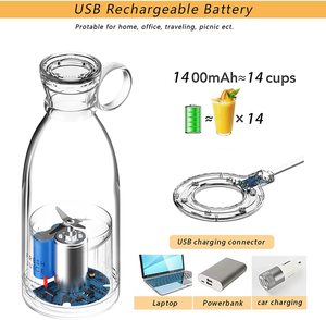 350ML 새로운 홈 느린 과즙 짜는기구 컵 미니 휴대용 무선 USB 충전식 전기 과일 추출기 블렌더 과즙 기 50 OEM 20000 + - Product Image 3