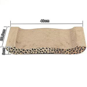 แผ่นกระดาษลูกฟูกสำหรับแมวข่วนเล็บ ลายเสือดาว ขนาด 48x26.5x5 ซม. ทนทาน ใช้ลับเล็บได้ สำหรับลูกแมวและแมวเป็นของเล่น - Product Image 5
