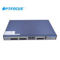 Équipement de fibre optique 8 Pon 1U 20KM/40KM FTTH EPON OLT SFP prenant en charge le routeur ou le commutateur L3