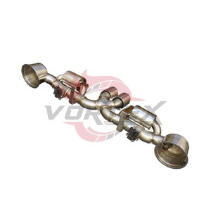 Vortex Polished Stainless Steel Valved Catback <b>Exhaust</b> For Porsche 911 992 GT3 4.0L Naturally Aspirated 2022-2025 Track Muffler - Product Image 1