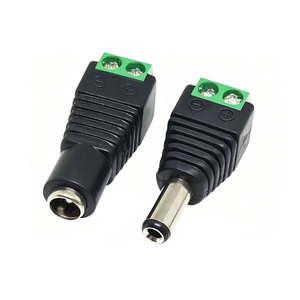 Conector de Alimentación CC Macho y Hembra de 5 V y 12 V, 5,5 x 2,1 mm y 5,5 x 2,5 mm, Adaptador de Enchufe de Barril para Cámaras de Seguridad CCTV y Tiras de LED - Product Image 1
