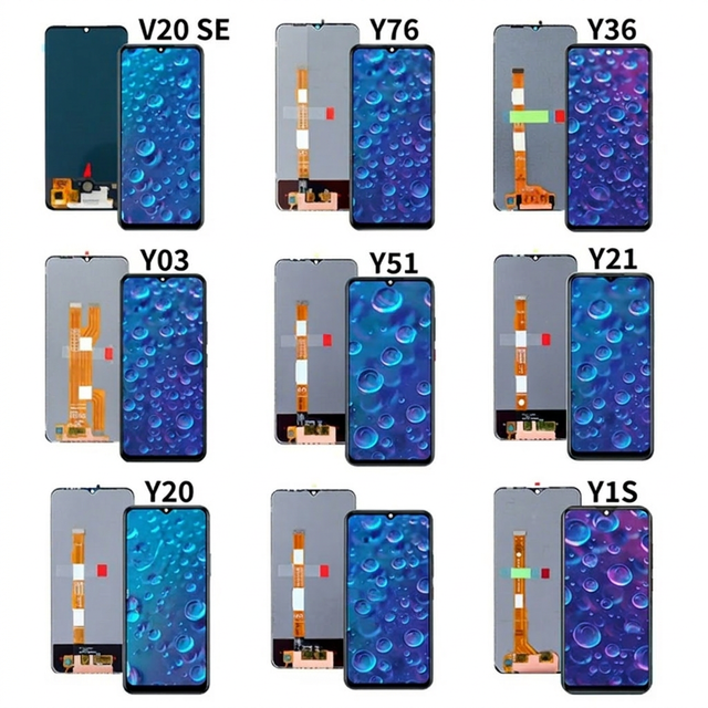 Mobile Phone OLED vivo Y20 Y19 Y23 Y25 Y11 Y12 Y73 Y93 Y15 Y36 Y13 Y1s 5G Display Screen 6.2" 1 Year Warranty