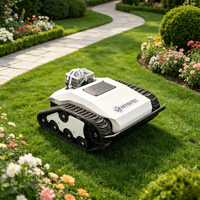 Tondeuse à gazon électrique télécommandée DIY 550 mm, alimentée par batterie au lithium, sur chenilles, sans fil, CE, pour jardin, cour et pente, 2000W