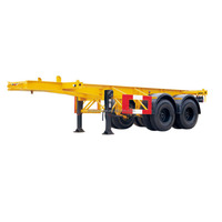 Remorque de voiture Overland de 40 pieds Semi-remorque squelette d'occasion Remorque de châssis de conteneur à vendre