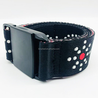 Ceinture tactique en tissu nylon tissé avec logo jacquard personnalisé 3CM, boucle magnétique, pour homme, idéale pour le sport et le ski