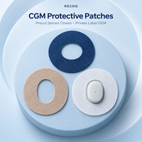 Patchs protecteurs RECOO CGM, imperméables et respirants, pour capteur de surveillance continue du glucose, emballage personnalisé OEM