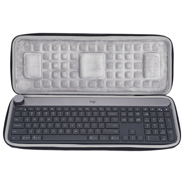 Waterproof Custom EVA Zip Storage Case Travel Portable Keyboard Protective Bag for Logitech Craft Advanced Keyboard