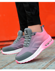 Nouvelles chaussures de sécurité pour femmes, roses, légères, à embout d'acier, anti-écrasement, anti-perforation, imperméables, antidérapantes, pour la construction, l'usine, le travail - Product Image 5