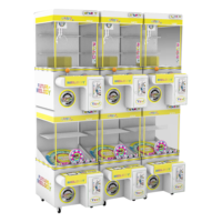 Mini Machine à griffes à Double pont 2 joueurs jouets en peluche Arcade prix grue jeux anglais langue conseil jeton pièce facture accepteur