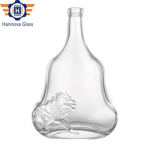 Độc đáo 1000ml Chai thủy tinh với khắc 3D sư tử bên ngoài cho Tequila Whisky Vodka tùy chỉnh rỗng Tinh Thần Rượu chai Stopper - Product Image 4