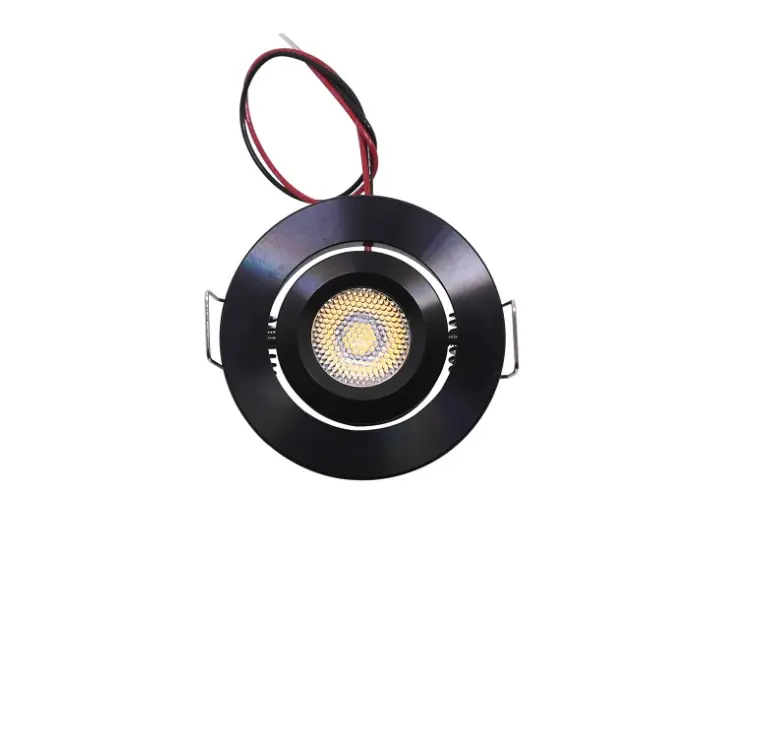 קבינט showcase 52mm 12V 3w קטן cob led rotatable downlights