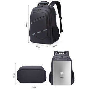 Sac à dos pour ordinateur de grande capacité de 17 pouces, pour hommes et femmes, voyage d'affaires, imperméable, en tissu Oxford, multifonction, port USB, étudiants - Product Image 3