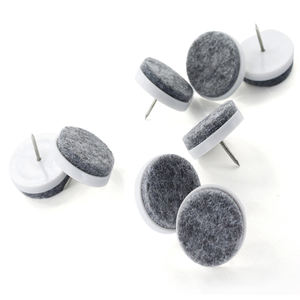 Patins de chaise en plastique écologiques noirs antidérapants pour pieds de chaise, protecteurs de sol avec vis WEILIYING WH-8J800 - Product Image 5