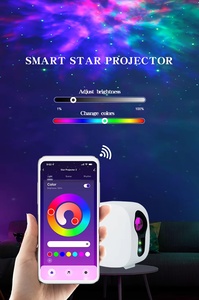 Hot wifi thông minh Led Laser cho Galaxy chiếu âm nhạc ánh sáng ban đêm ngắn ném trang trí nội thất đèn không dây ứng dụng điều khiển bầu trời đầy sao mặt trăng - Product Image 4