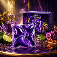 Capsules de lessive parfumées de luxe 20g, directement de l'usine, avec microcapsules violettes, pour hôtels, laveries automatiques et entretien de la lessive à domicile