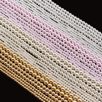 Perles en verre de 6 mm à bas prix, couleurs gris clair, blanc nacré, rose, bleu nuit, en vrac, pour la fabrication de bijoux et bracelets