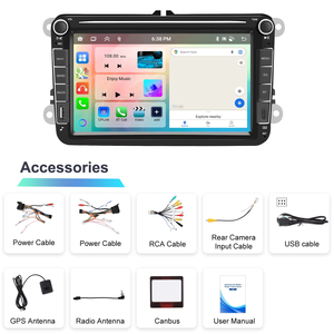 Podofo 8 ''6 + 128G <span class=keywords><strong>autoradio</strong></span> pour VW/Seat/Skoda lecteur DVD de voiture sans fil Carplay/ Android Auto Wifi GPS Radio voiture stéréo OEM/ODM - Product Image 6