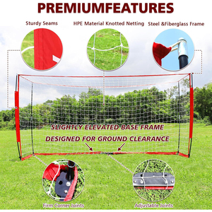 Équipement d'entraînement <span class=keywords><strong>de</strong></span> <span class=keywords><strong>football</strong></span> portable pour enfants, <span class=keywords><strong>but</strong></span> <span class=keywords><strong>de</strong></span> <span class=keywords><strong>football</strong></span> pliable en acier 12x6FT pour extérieur - Product Image 4