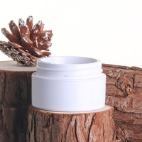 Pot de crème cosmétique rond double couche givré brillant de 15g avec couvercle doré/argenté en plastique, revêtement UV, pour crème contour des yeux