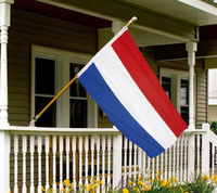 Vente en gros 3x5ft 90x150cm Pays-Bas Drapeau national Polyester Oxfod Matériel avec 2 œillets