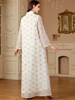 Robe musulmane de l'Aïd pour femmes Jalabiya Robe de soirée arabe longue Robe maroc caftan broderie luxe Abaya Robe musulmane pour femmes