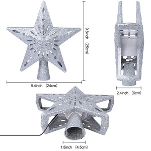 Ourwarm Wholesale Decoration Ornaments Led Christmas <strong>Tree</strong> Star <strong>Topper</strong> - Product Image 3